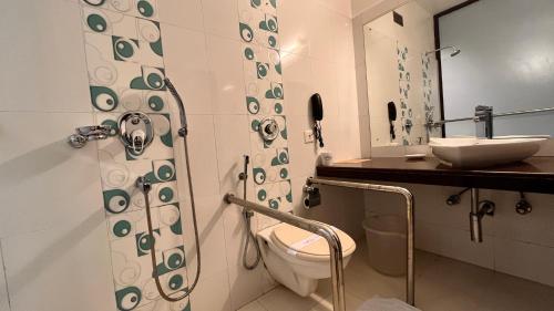 Koupelna v ubytování Hotel Prachi