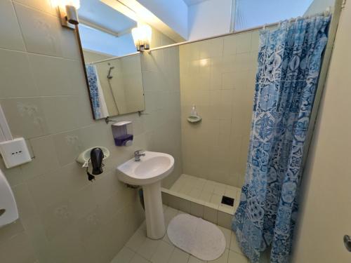 Koupelna v ubytování Hotel Panoramico