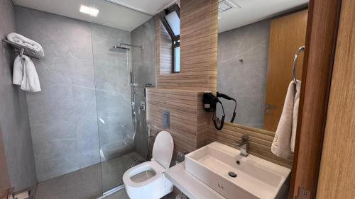 Koupelna v ubytování AK Luxury Chalet