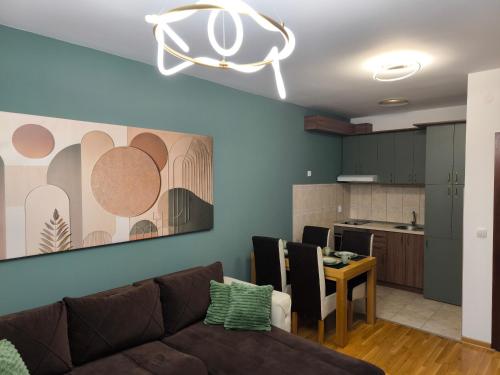 Kuchyň nebo kuchyňský kout v ubytování Alex apartman