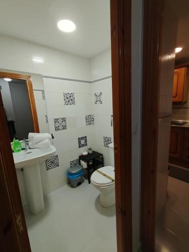 een badkamer met toilet en wastafel bij COPOS ALTO Elite in Monachil