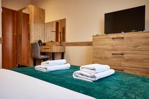 Un televizor și/sau centru de divertisment la Pensjonat Hagi