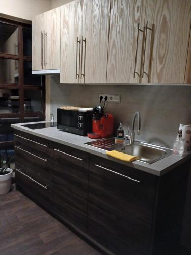 Kuchyň nebo kuchyňský kout v ubytování Penzion Lamberk