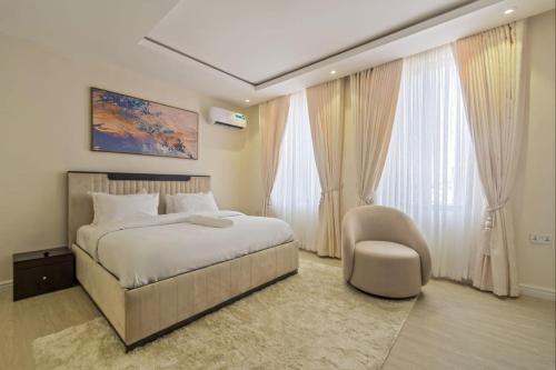 Postel nebo postele na pokoji v ubytování Heritage Garden