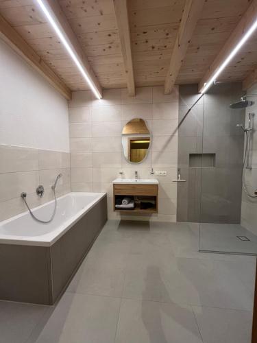 Koupelna v ubytování Haus am Rua