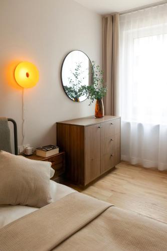 En eller flere senge i et værelse på Apartament Perła w Kłodzku 2