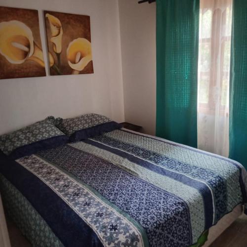 Postel nebo postele na pokoji v ubytování Cabañas Pachamama