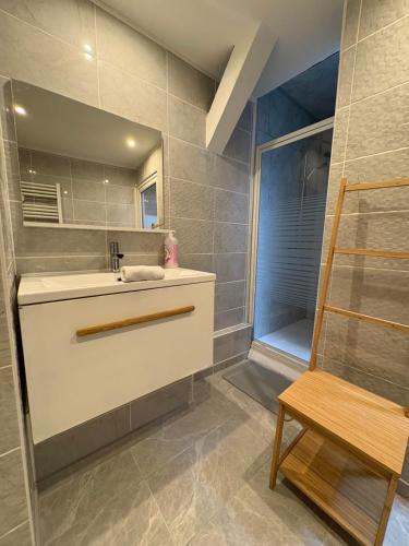 Koupelna v ubytování SUPERBE T3 AVEC PARKING ET TERRASSE en PLEIN CENTRE-VILLE