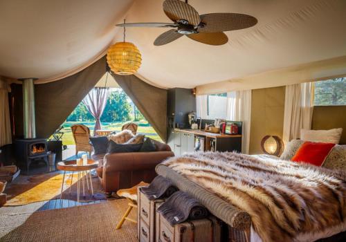 Χώρος καθιστικού στο Kanimbia Luxury Glamping