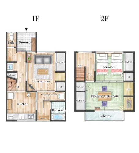 a floor plan of a condo at tazuraya-seto-一棟貸切-無料駐車場 in Takamatsu
