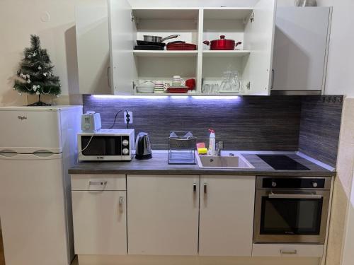 Η κουζίνα ή μικρή κουζίνα στο GITEA Semiramida Apartments