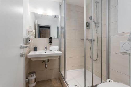 Koupelna v ubytování Landhaus Hubertus Wellness & Breakfast