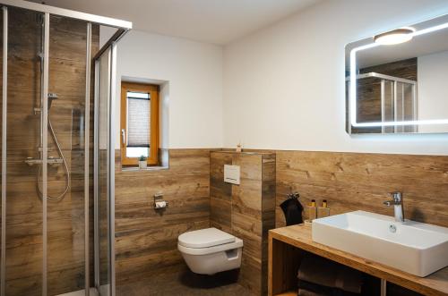 Koupelna v ubytování Sandi`s Ferienhaus