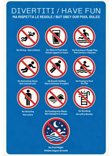 a group of signs on a blue sign at CasAlfredo Appartamento in Santa Croce sullʼ Arno