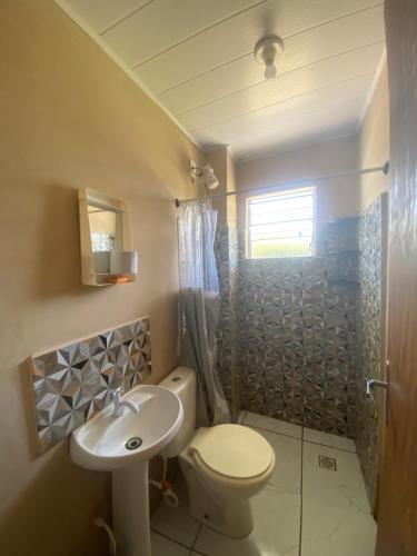 Koupelna v ubytování Pousada Patriarca Silva