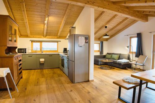 Kuchyň nebo kuchyňský kout v ubytování Ferienwohnung Waldzeit