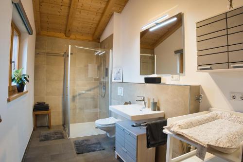 Koupelna v ubytování Ferienwohnung Waldzeit