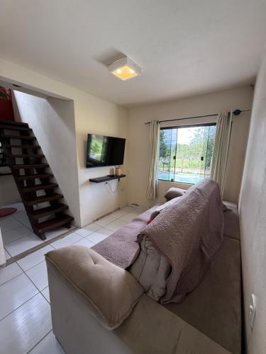 Posezení v ubytování Casa com piscina no Campo D'Una