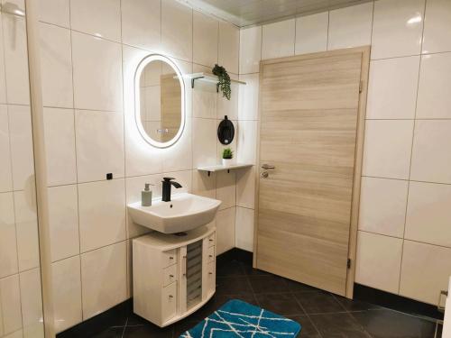 Koupelna v ubytování Ferienwohnung Kleine Oase