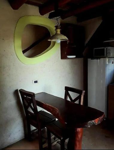 Nhà bếp/bếp nhỏ tại Cabaña La Rosadita