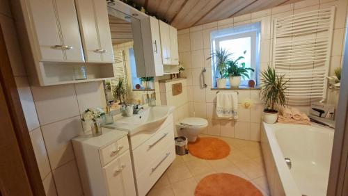 Koupelna v ubytování Hengeler's hof