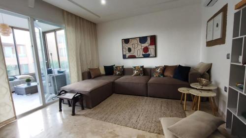 Et opholdsområde på Appartement Chaleureux à Bouznika- Plage Oued Cherrat - à 30min de Rabat 1chambre 2 salons