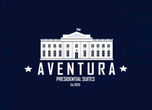 a white house with a blue background at Aventura Presidential Suite at SMDC Charm Residences in Manila