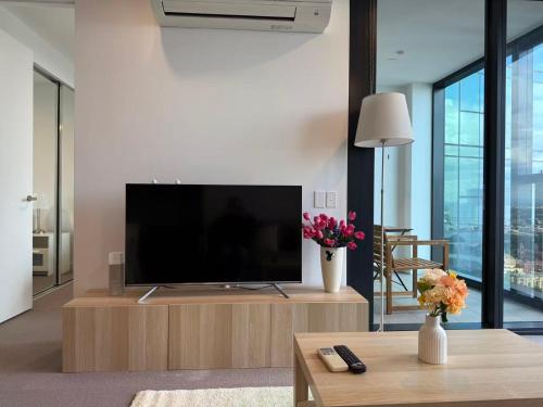 TV a/nebo společenská místnost v ubytování Cozy and comfortable CBD luxury apartment