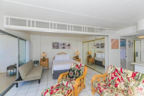 En eller flere senge i et værelse på Waikiki ilikai Tower with Parking option