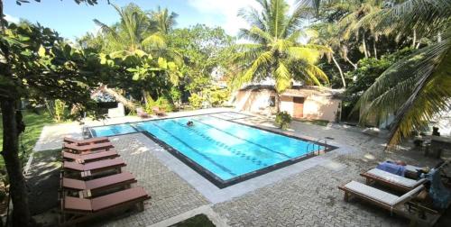 Swimmingpoolen hos eller tæt på Papaya Hikkaduwa