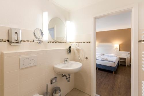 Koupelna v ubytování Land-gut-Hotel Westerkrug