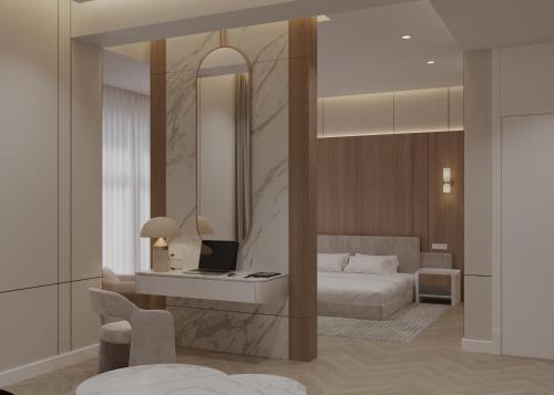 En eller flere senge i et værelse på Emir's Garden Boutique Hotel