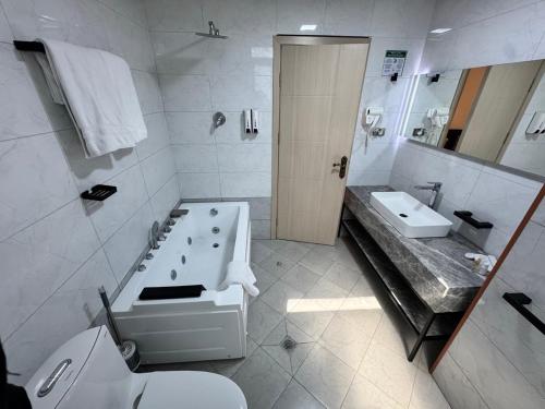 Koupelna v ubytování Bentark Hotel