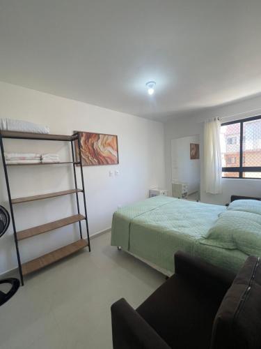 En eller flere senge i et værelse på Apartamento Vista mar