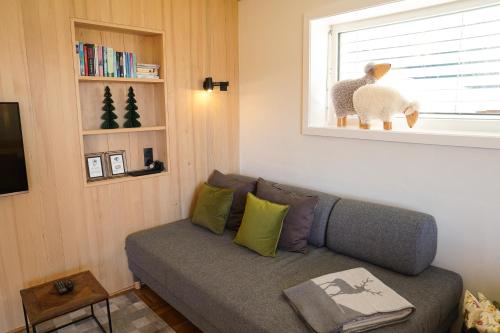 Un lugar para sentarse en Ferienwohnung Am Bach, Riefensberg, Bregenzerwald