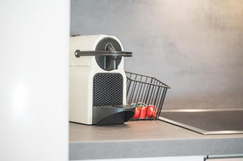 Kuchyň nebo kuchyňský kout v ubytování CityFlair 6 Pers Flughafen Stuttgart Messe U7 Whg2