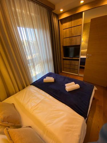 Postel nebo postele na pokoji v ubytování Zlatibor Golden Lux Apartment