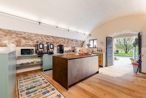 Kuchyň nebo kuchyňský kout v ubytování Agriturismo Corte Patrizia