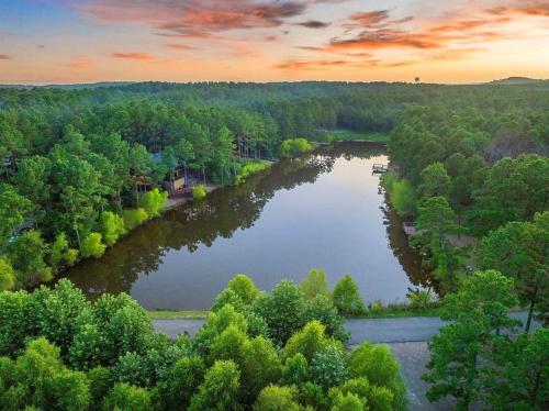 an aerial view of a river with trees at 5 Bedroom - Four En-Suite & Bunk Loft w/half bath in Stephens Gap