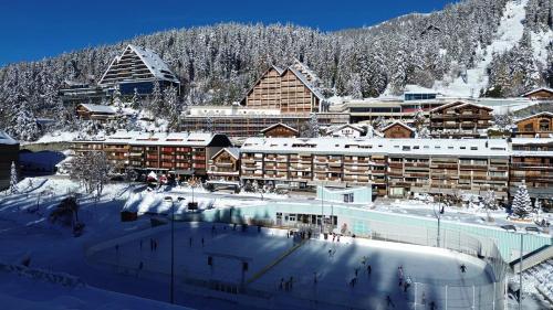 magnifique appartement au centre de Montana im Winter