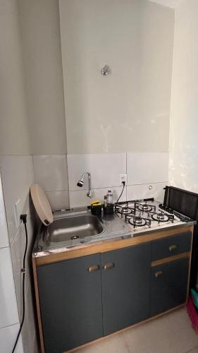 a kitchen with a sink and a stove at BLEND Work in Nova Hartz