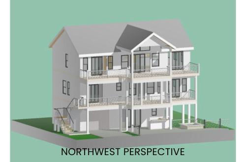 Bygningen som feriehuset ligger i