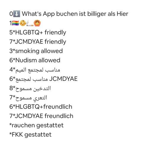 Doppelbett für Zwei في دينسلاكن: لقطة شاشة لهاتف محمول مكتوب عليها "واتساب معطل" (قائمة كاملة)