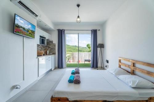 Postel nebo postele na pokoji v ubytování Studio Diamond