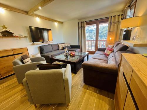 Appartement rénové Méribel 6 pers, balcon, parking, WiFi