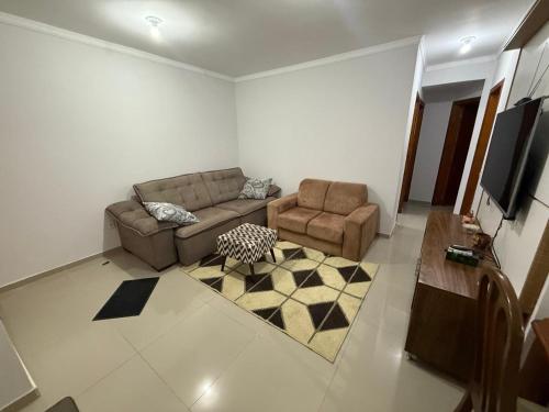 Et opholdsområde på Apartamento Pantano do Sul