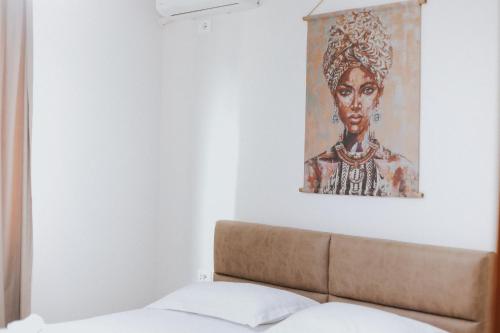 Postel nebo postele na pokoji v ubytování Villa Reve de Tirana