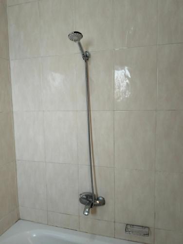 a shower with a shower head in a bathroom at Villa River Nile in Al Qurnah