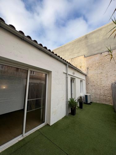 Bygningen som feriehuset ligger i