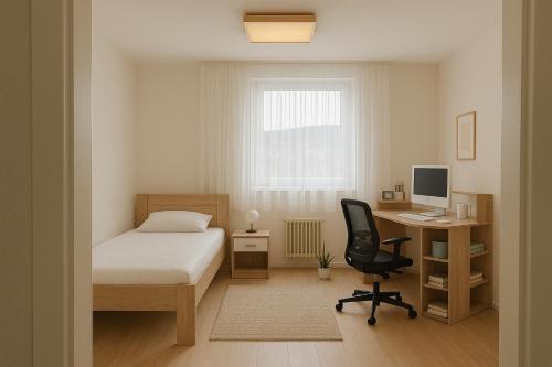 Postel nebo postele na pokoji v ubytování Leo2000